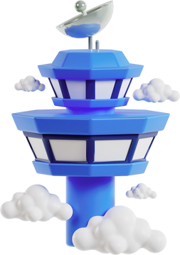 Airport Tower 3D Icon